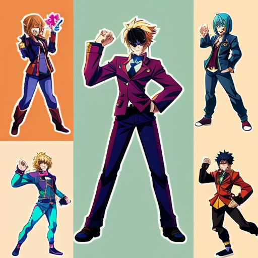 JoJo stand, bad quality, humanoid, there may be different colors, single-color background, manga style, there may be different processes