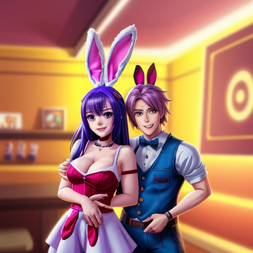 Show me what would happen if a boyfriend and girlfriend (Friday night funkin') were captured by female animatronics fnaf 2 , who then decided to make the boyfriend a girl (change his gender and appearance) and put the girl (boyfriend gender) in a cute, sexy bunny animatronic costume, and the wife girlfriend in a female animatronic cat costume. Both died in agony. How would the spirit of the girl (boyfriend gender) and his wife (girlfriend) react afterward?The boyfriend is gender (fnf) and looks like a bunny girl in spirit. How will his wife Girlfriend react to him becoming a girl?