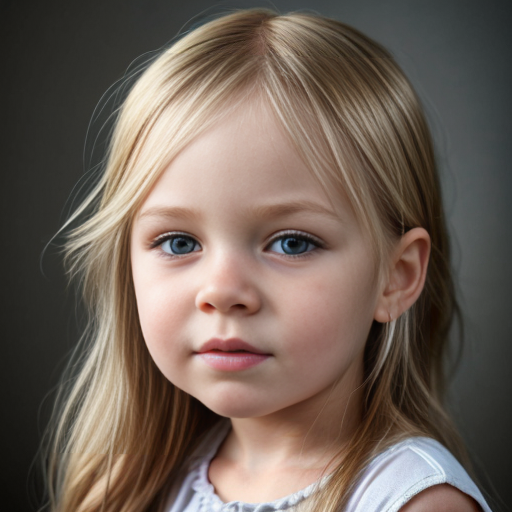 Finnish little girl, blonde, straight hair