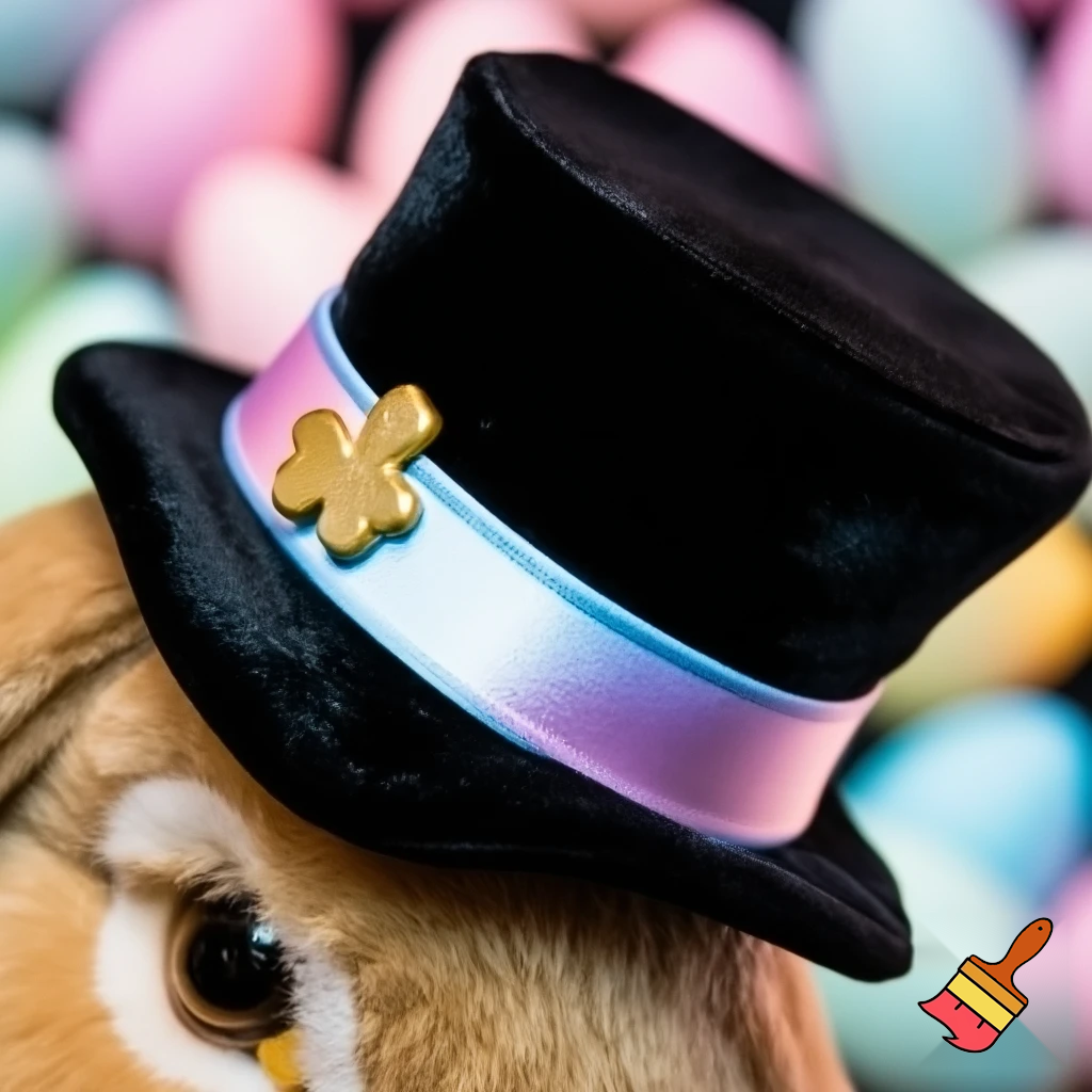Easter bunny mascot costume top hat magic toy special top hat