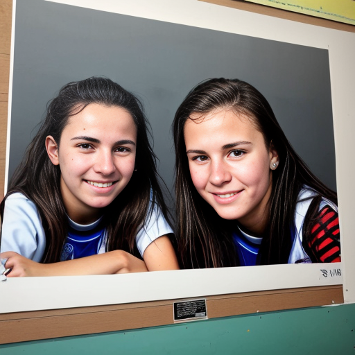 Goretzka and Vanessa at the school 
