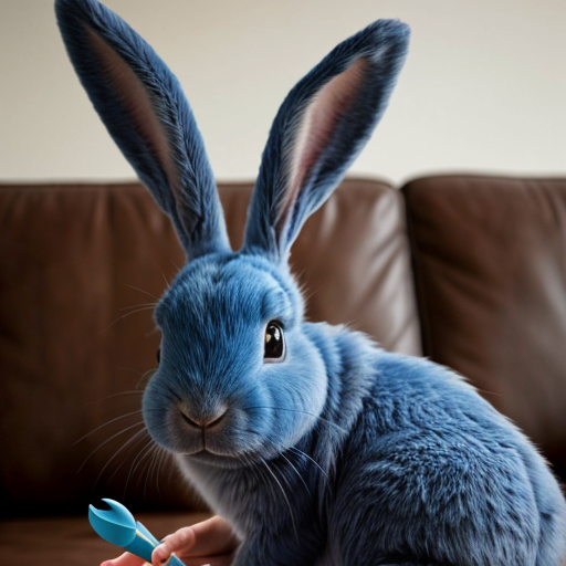 a blue bunny