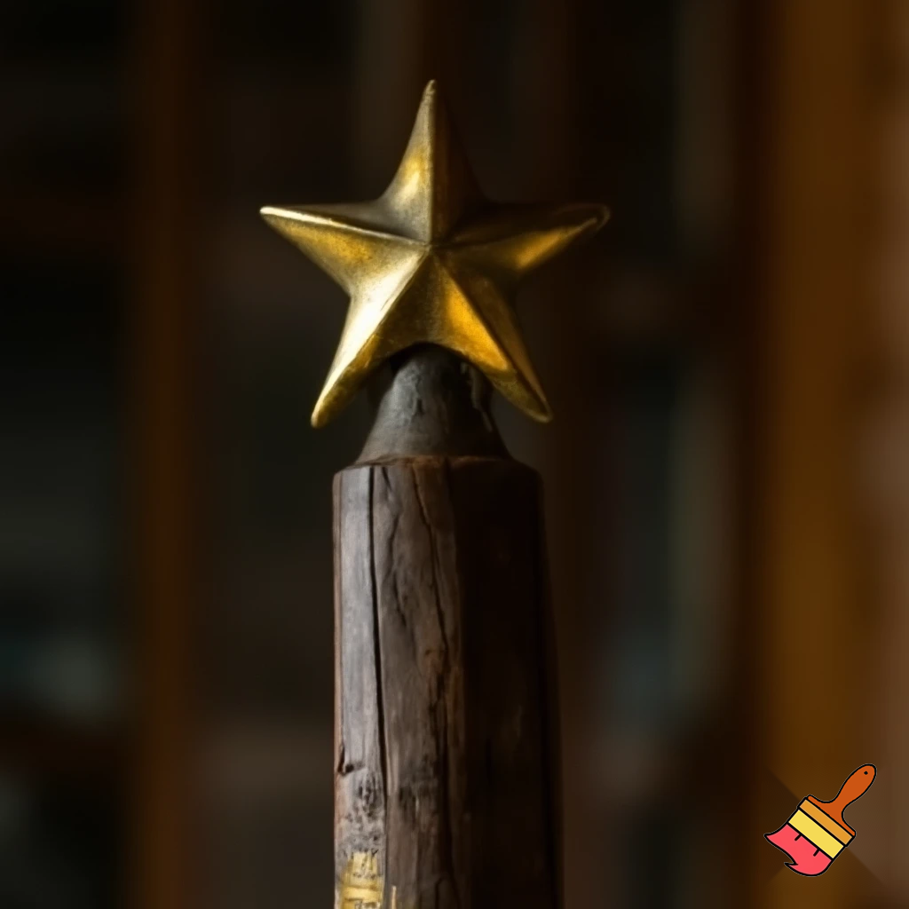 Russian Santa Claus walking stick with a star Santa Claus the real Santa Claus metal