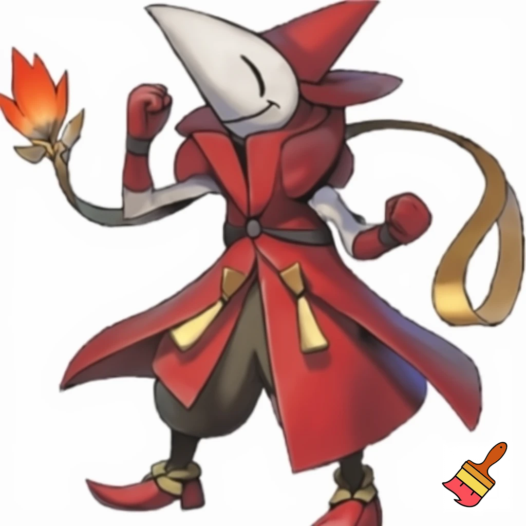 The pokemon "Ledian" dressed as a red mage from Final Fantasy 14
