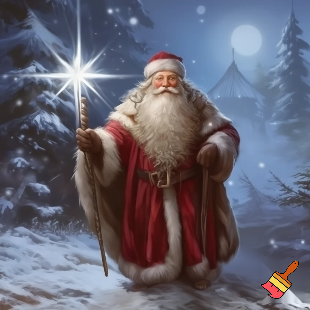 Santa Claus Russia, Santa Claus walking stick with a star