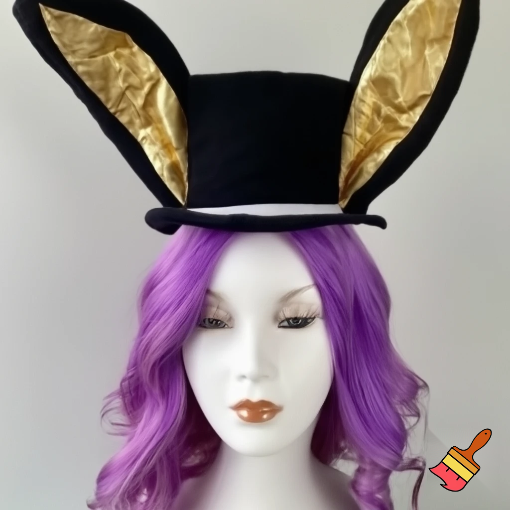Is the top hat headband Easter headband, top hat, golden golden purple, white and purple? Easter top hat with Easter bunny ears, rabbit ears.