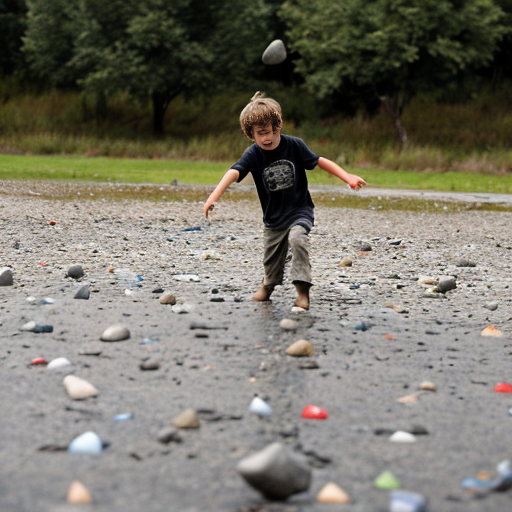 Storm Boy throwing rocks
