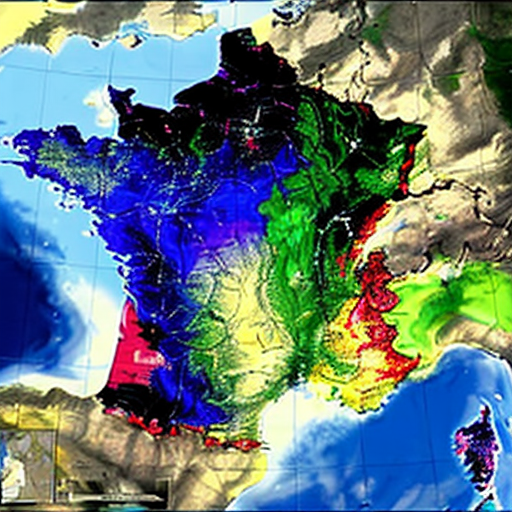 Make a map for my contry Aurelia the flag purple blue with star and allies France Italy and Spain 