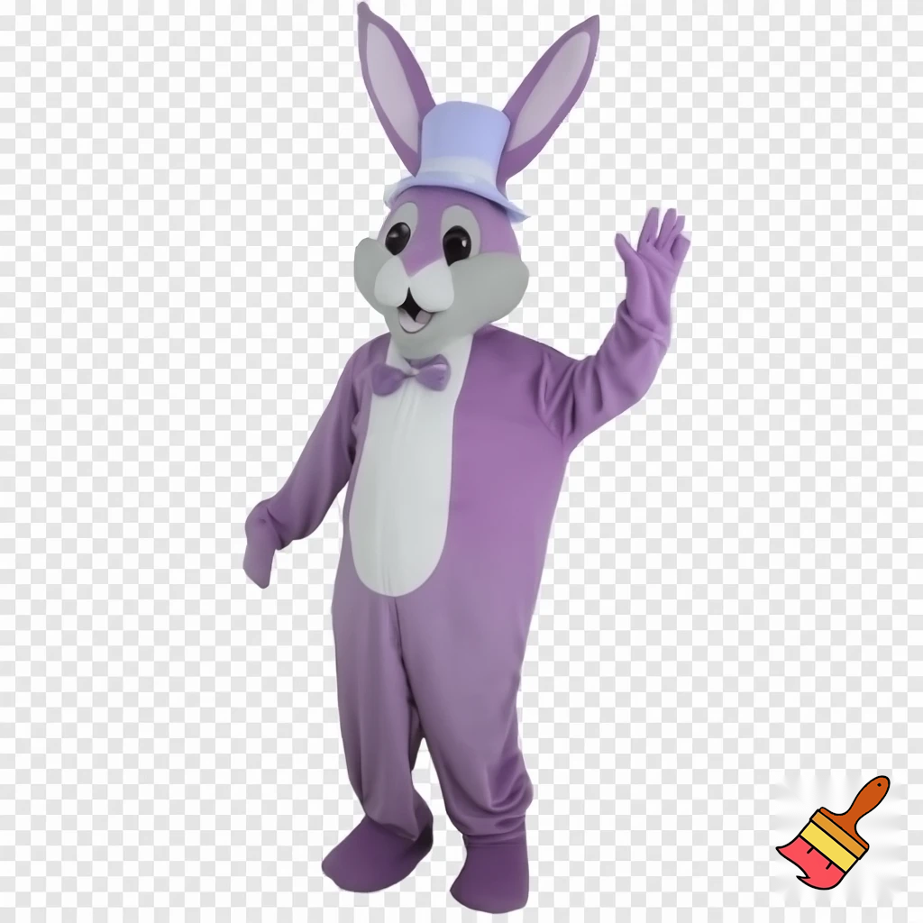 Easter bunny mascot costume shopping Centre top hat