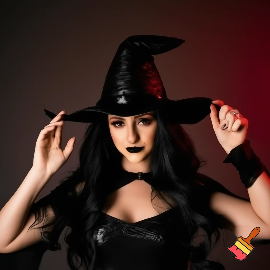 Sexy witch costume, a girl