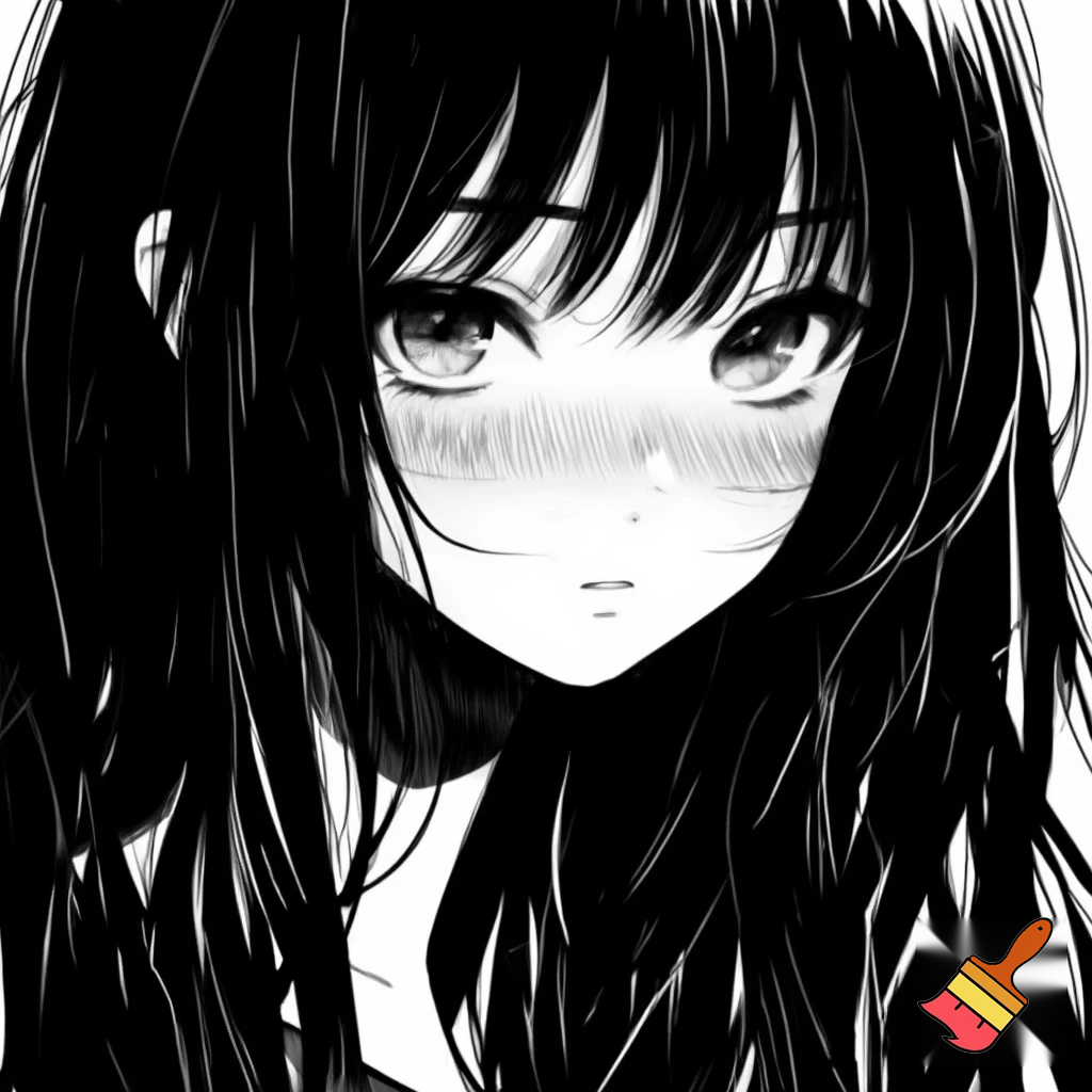 fait la en noir et blanc et plus style manga c une fille cheuveux long et tres 
ebourife 

