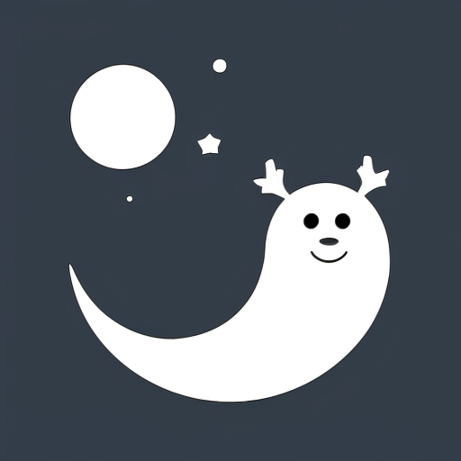 Star and moon christmas cartoon