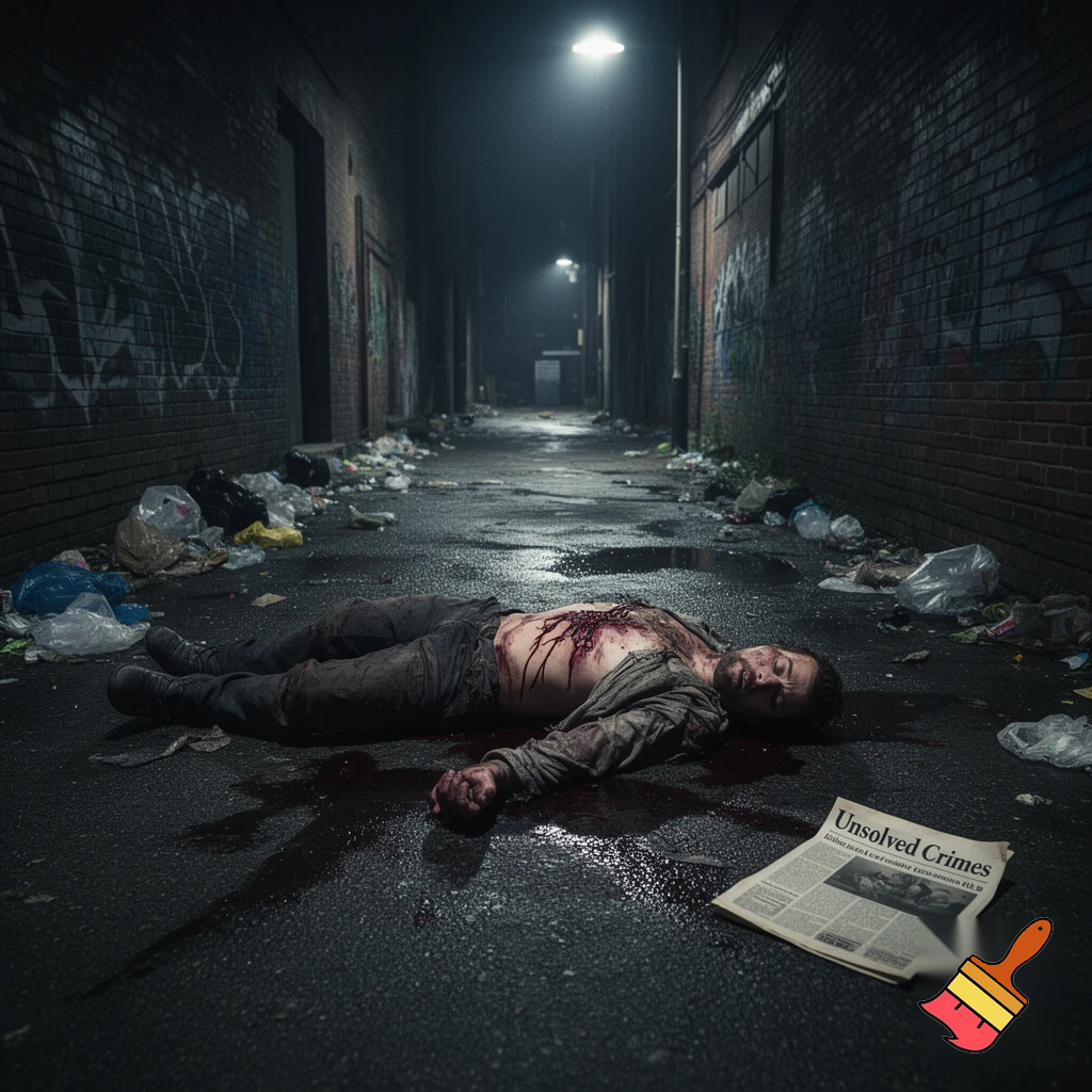 Bloody Dead person .