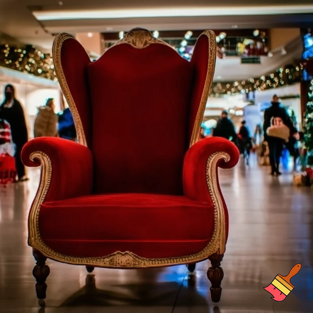 Santa Claus chair at the shopping centre
