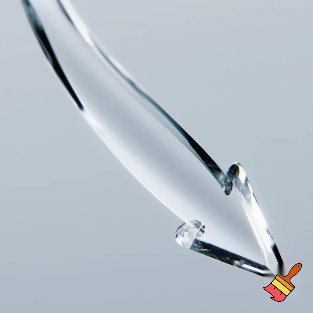 a clear arrow (like apples liquid glass) without the middle line (<) there should be no background and it should be clear so i can see through it when i use it somewhere