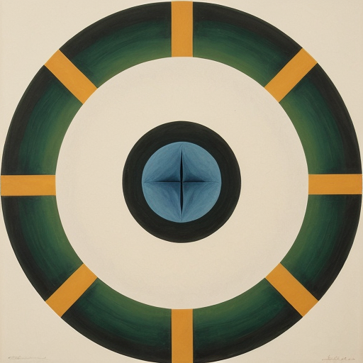 Fill a Circle with something figurative in o‘keeffe style 