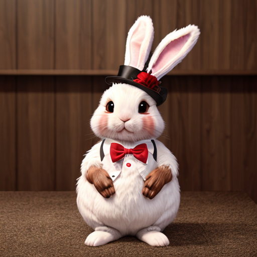 Easter bunny mascot with the top hat costume🏬🌟