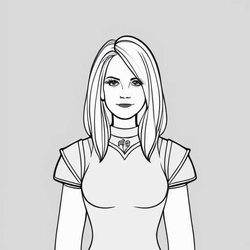 Tall young white-haired woman in armor