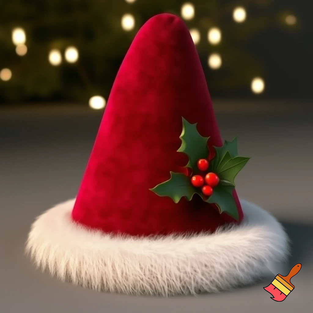Christmas wizard hat red