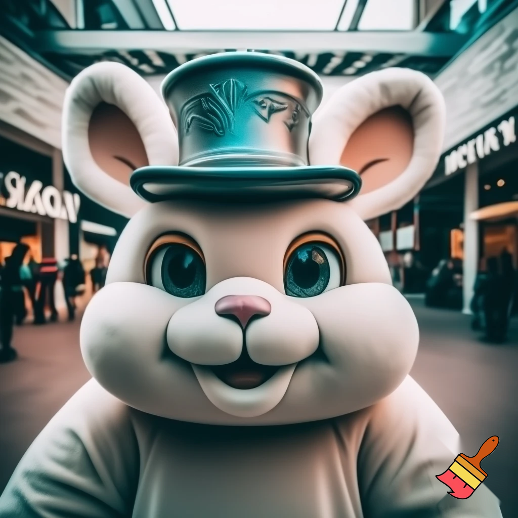 Mascot costume, Easter bunny top hat special top hat falcon gate shopping centre