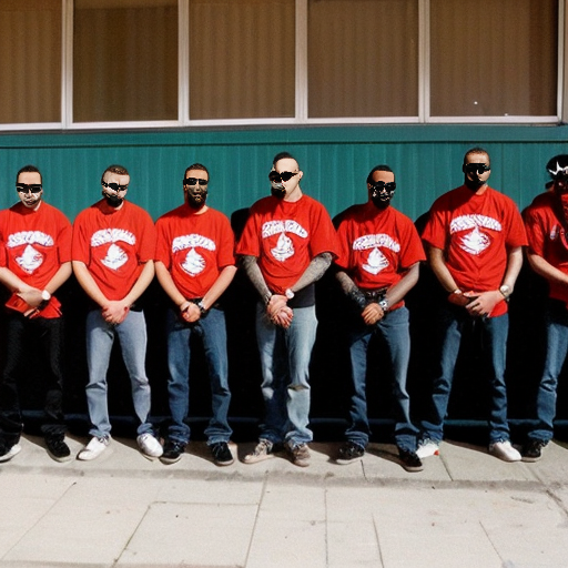 the symbol of a gang called the "red collar gang"