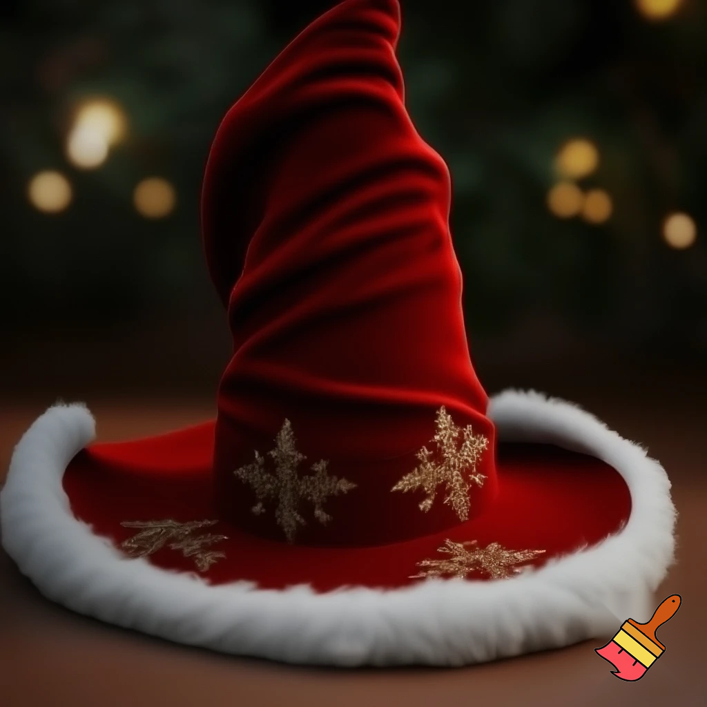 Christmas wizard hat red