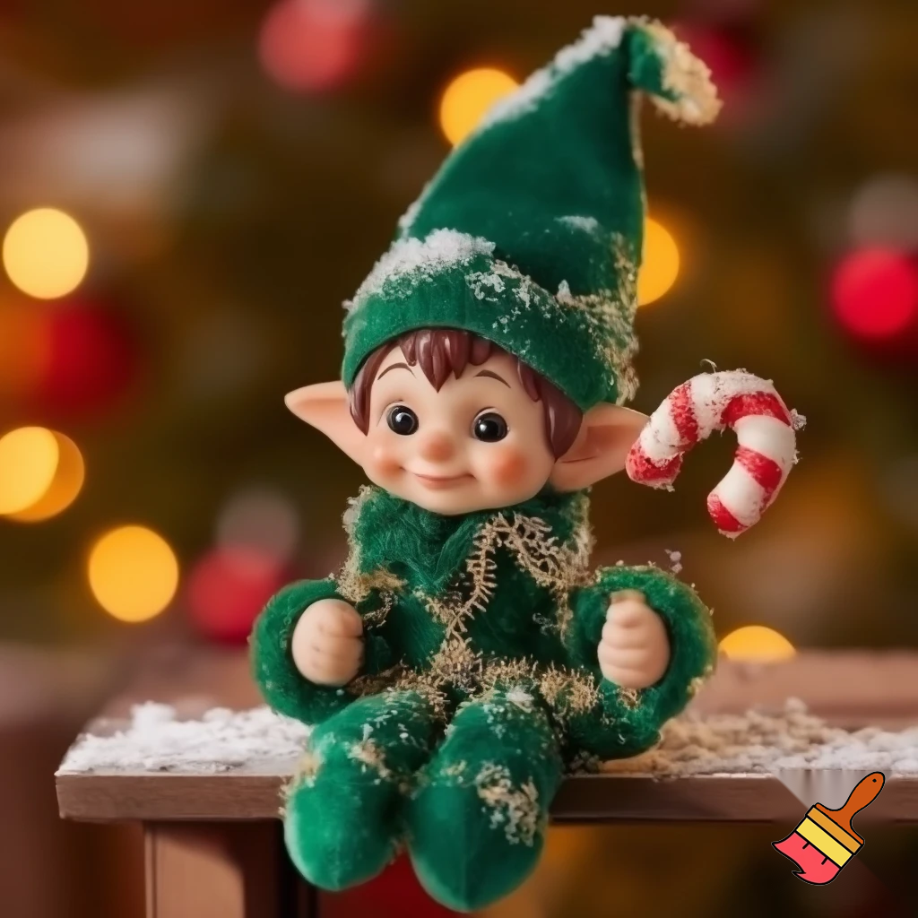Special costume velvet Christmas outfit elf on the shelf