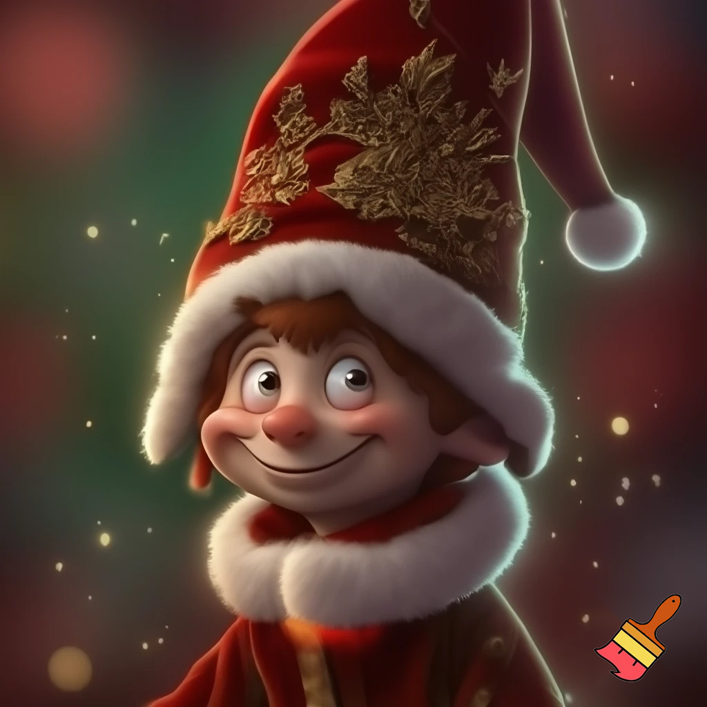 Christmas hat Elf on the elf hat velvet Christmas hat