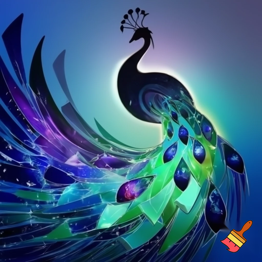 abstract peacock