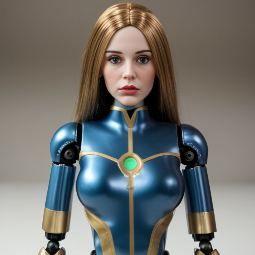 realistic robot woman doll to latex skin 