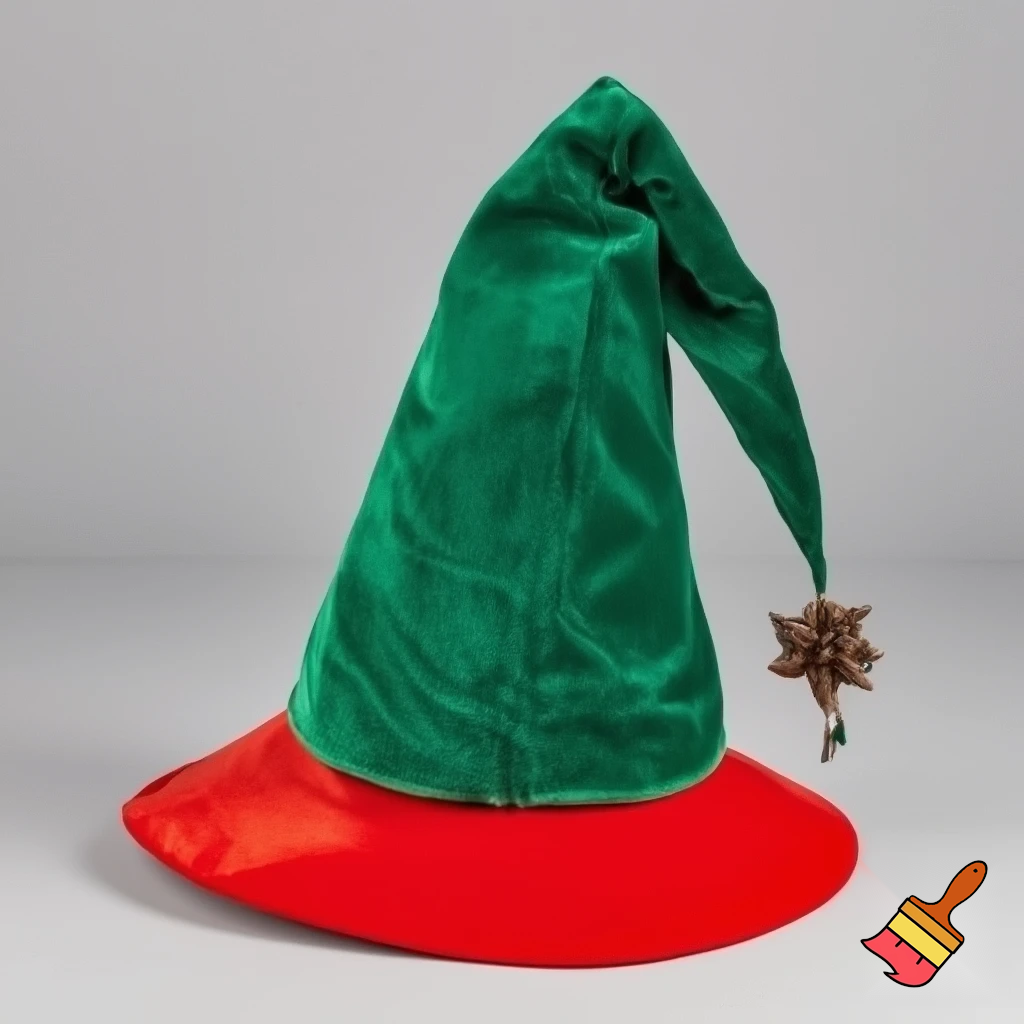 Christmas wizard hat read velvet