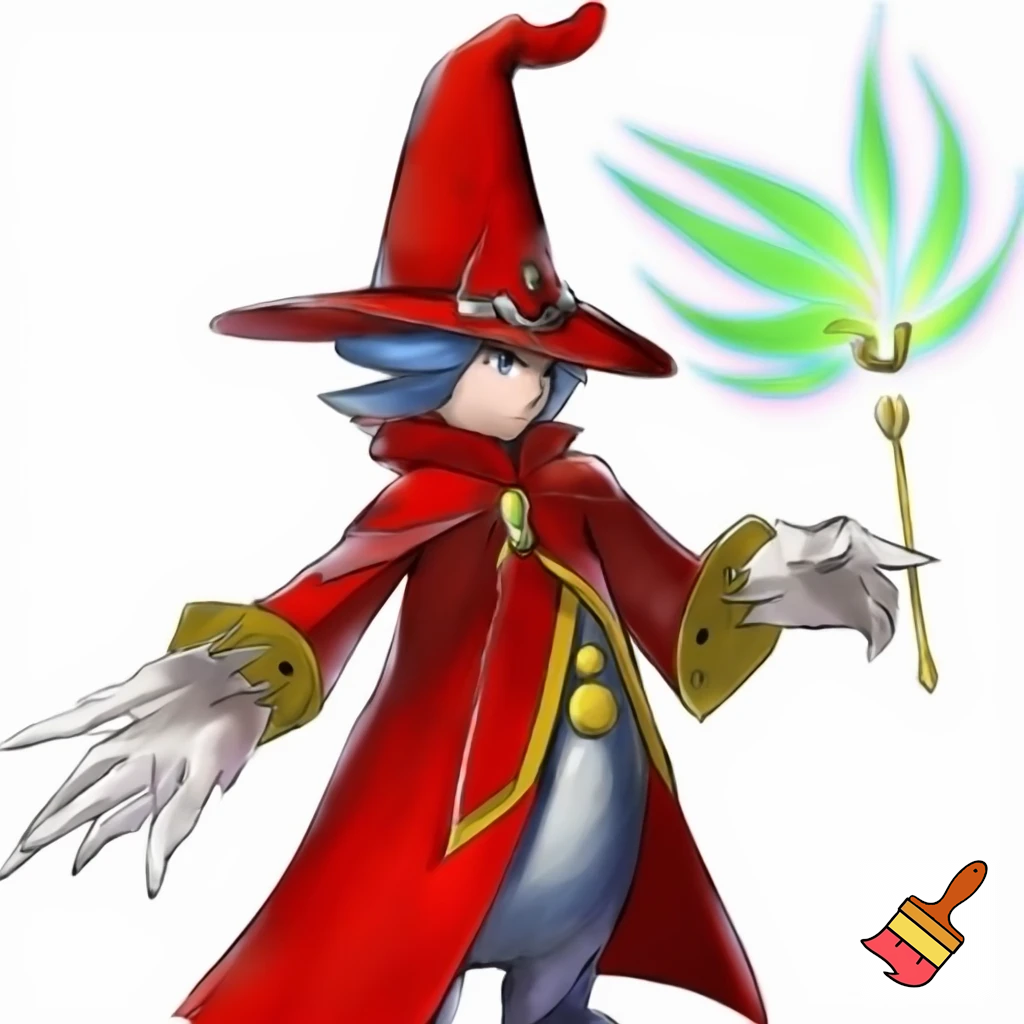 The pokemon "Ledian" dressed as a red mage from Final Fantasy 14