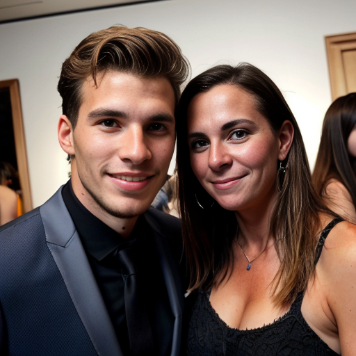 Goretzka and Vanessa at the party