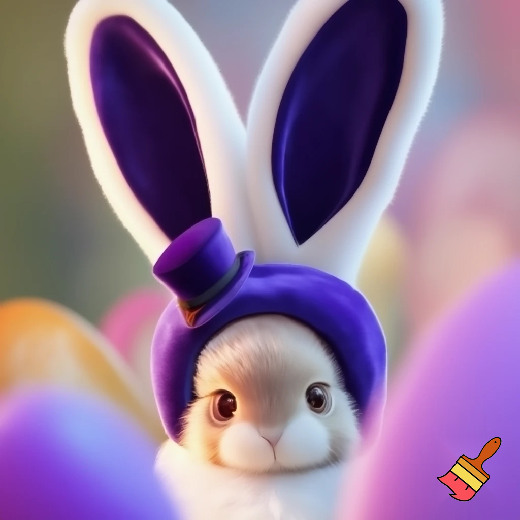 Easter bunny headband velvet Easter bunny, bunny ears, purple and white bunny velvet headband Easter bunny ear top hat ear headband