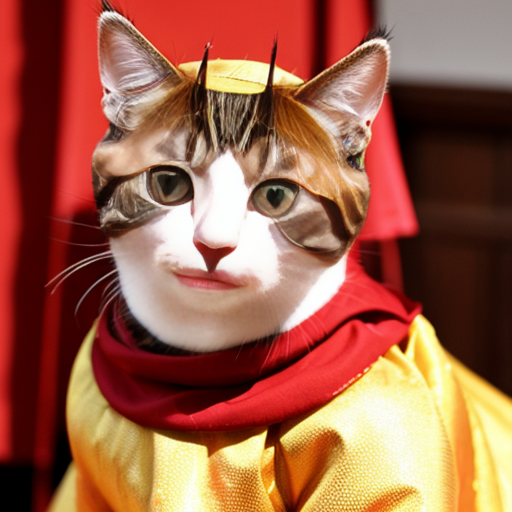 Cuki kiscica kirgiz népviseletben 