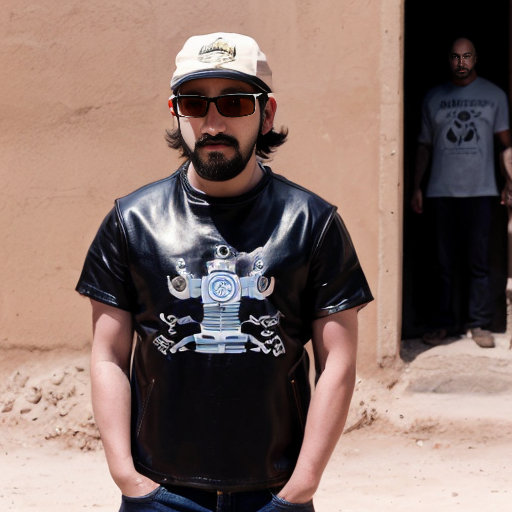 je veux une image d'un van ( wimova) désert avec 6 hommes trentenaires de trait nord africain ( pas noirs) qui portent des casque micro ( centre d'appel ) et qui appel des taxi   le 1er est rasé de grand gabarit porte une chemise cheveux arriere le 2eme porte des lunettes de vu avec un teeshirt avec mention ouiii ( moyenne talle le 3 latino avec barbiche de forme carré (robot le 4éme porte une casquette converse (etoile ) de grand gabarit avec un petit ventre le 5eme ancien boxeur porte une veste cuir avec barbe courte et trait mexicaine et le 6 éme maigre avec grand gabarit et cheveux courte presque chauve semé claire et qui dit niko avec sa voix grave  et qui est faché contre le 2éme 