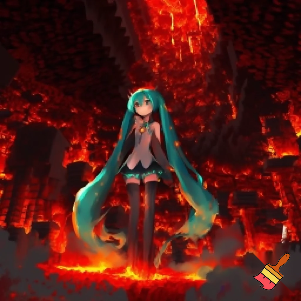 Miku in the Nether