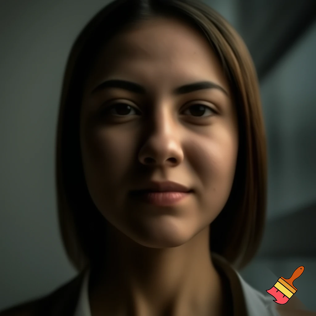 Human woman without a nose 
 