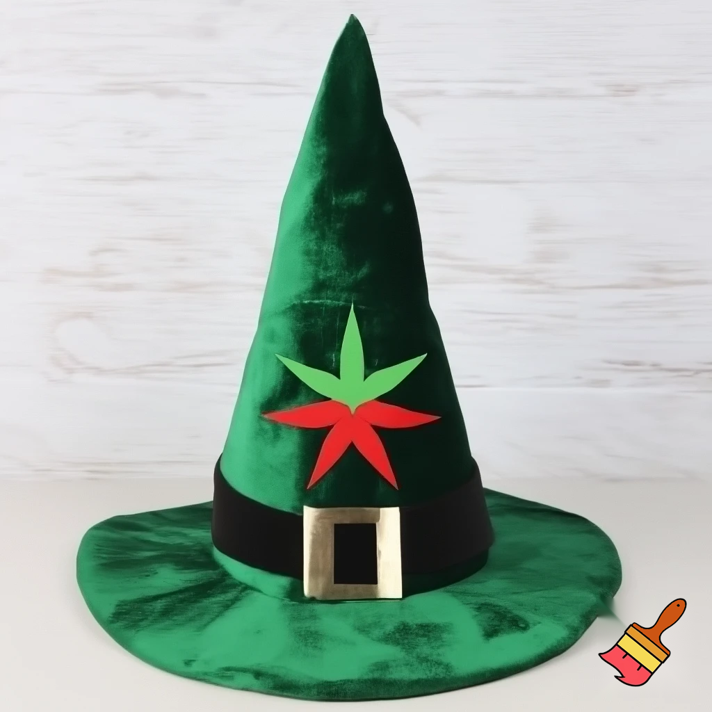 Fabric and velvet Christmas wizard hat Christmas hat Santa Claus hat