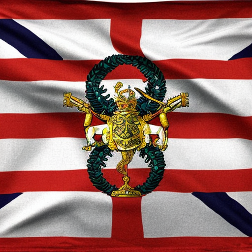 the flag of a country named Tusknen in the british isles region in europe
