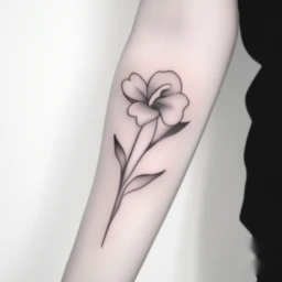 september birth flower tattoo