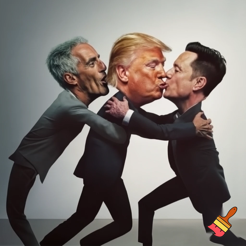 donald trump kissing elon musk and diddy and epstein
