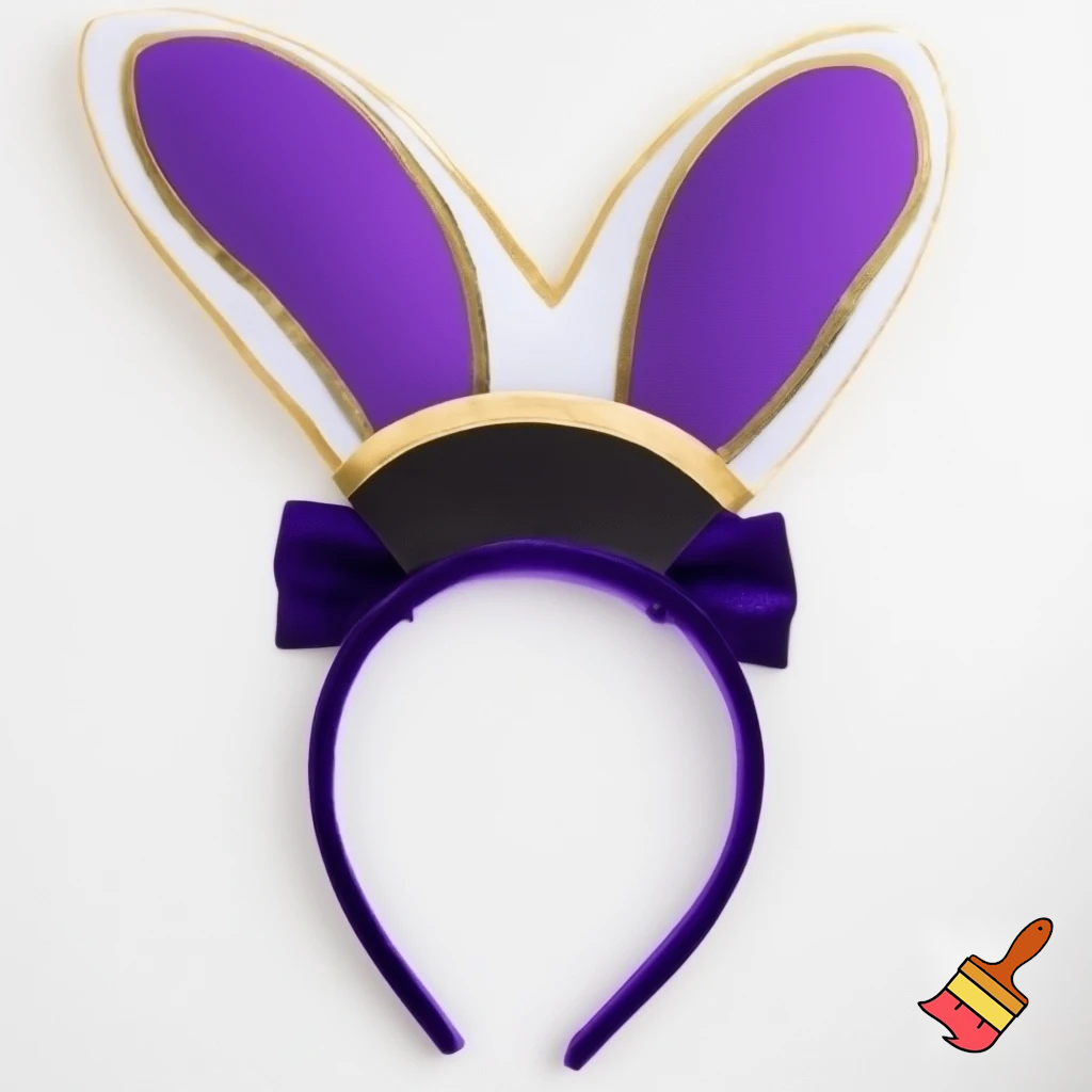 Easter top hat headband Easter bunny headband, purple and white with gold Easter top hat headband and fabric velvet and fabric velvet top head headband