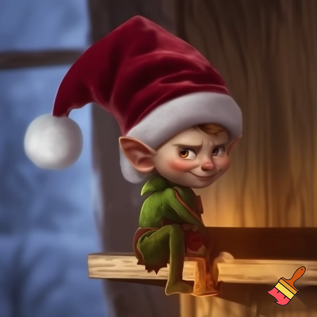 Christmas velvet hat elf on the shelf