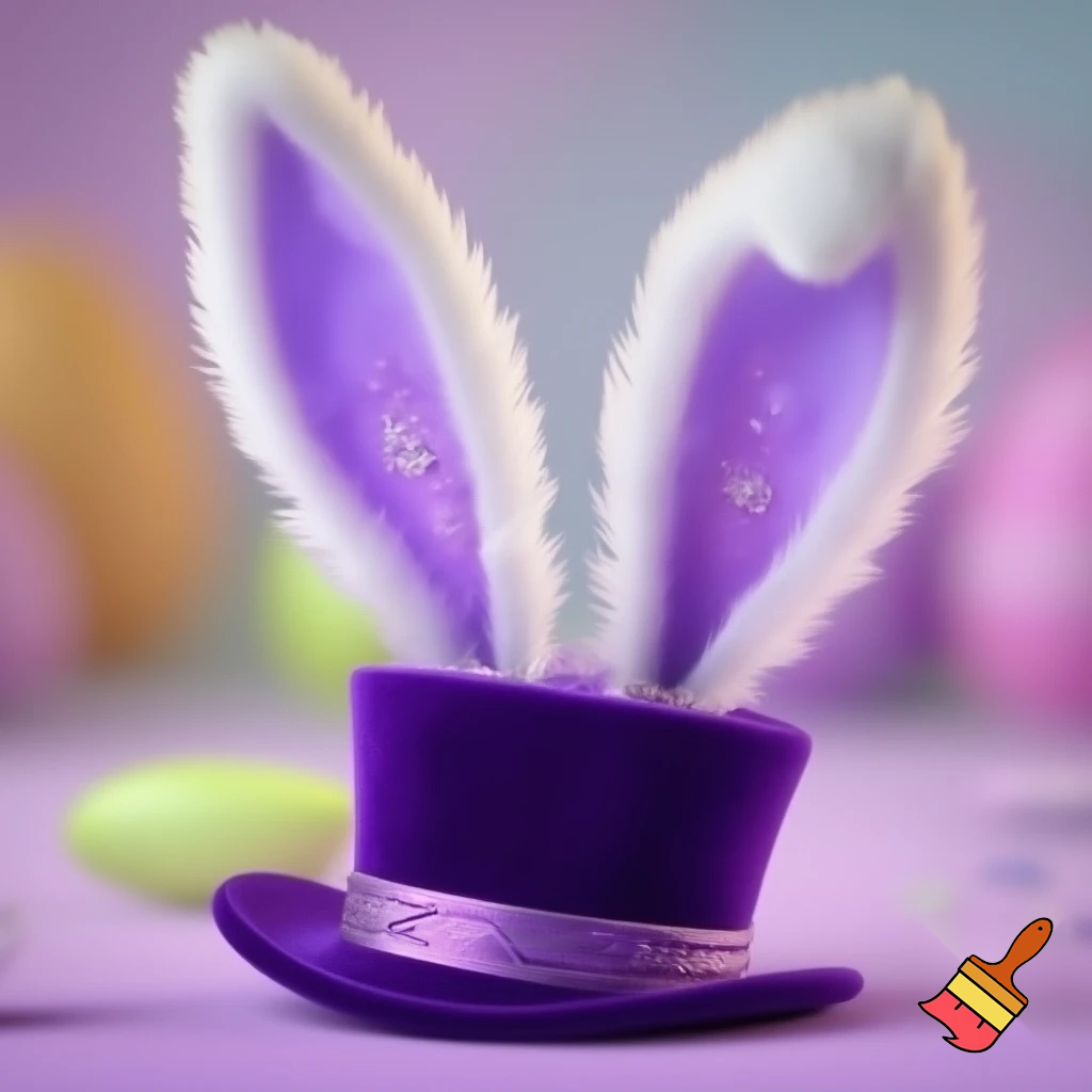 Easter bunny headband velvet Easter bunny, bunny ears, purple and white bunny velvet headband Easter bunny ear top hat ear headband glitter top hat velvet