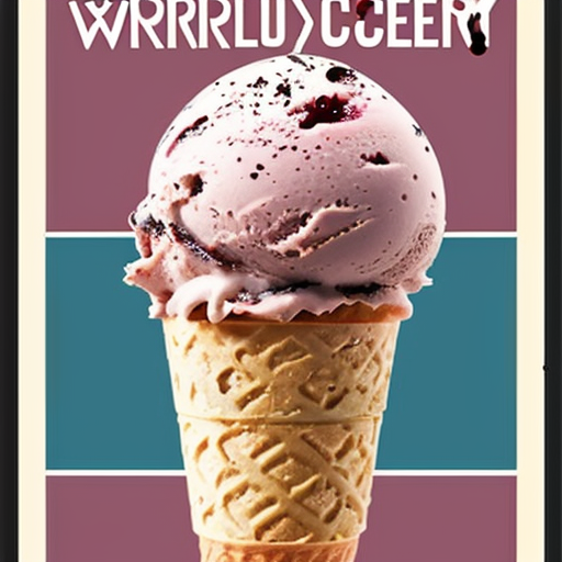 Make a visually appealing poster promoting Warndu Davison Plum Ice Cream