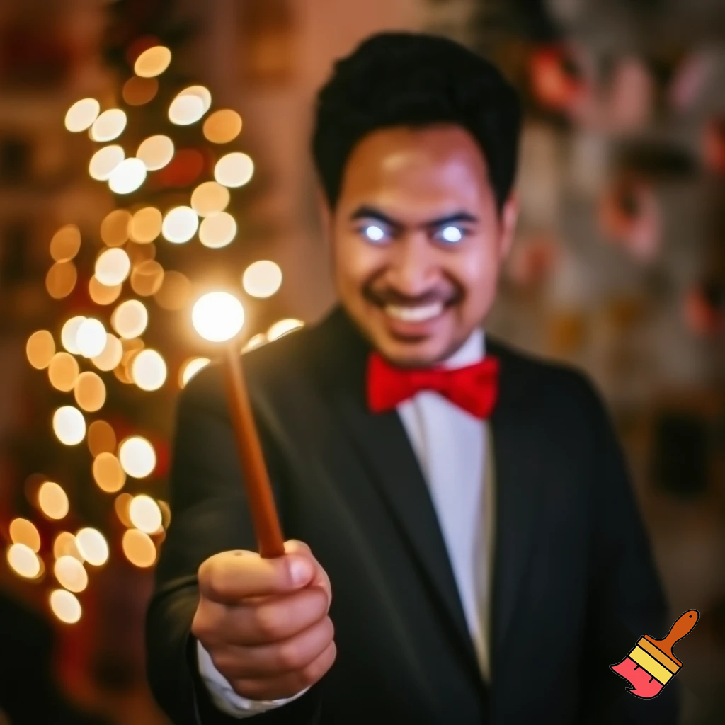 Magic magic Christmas magician an adult kid an adult kid wand magic wand