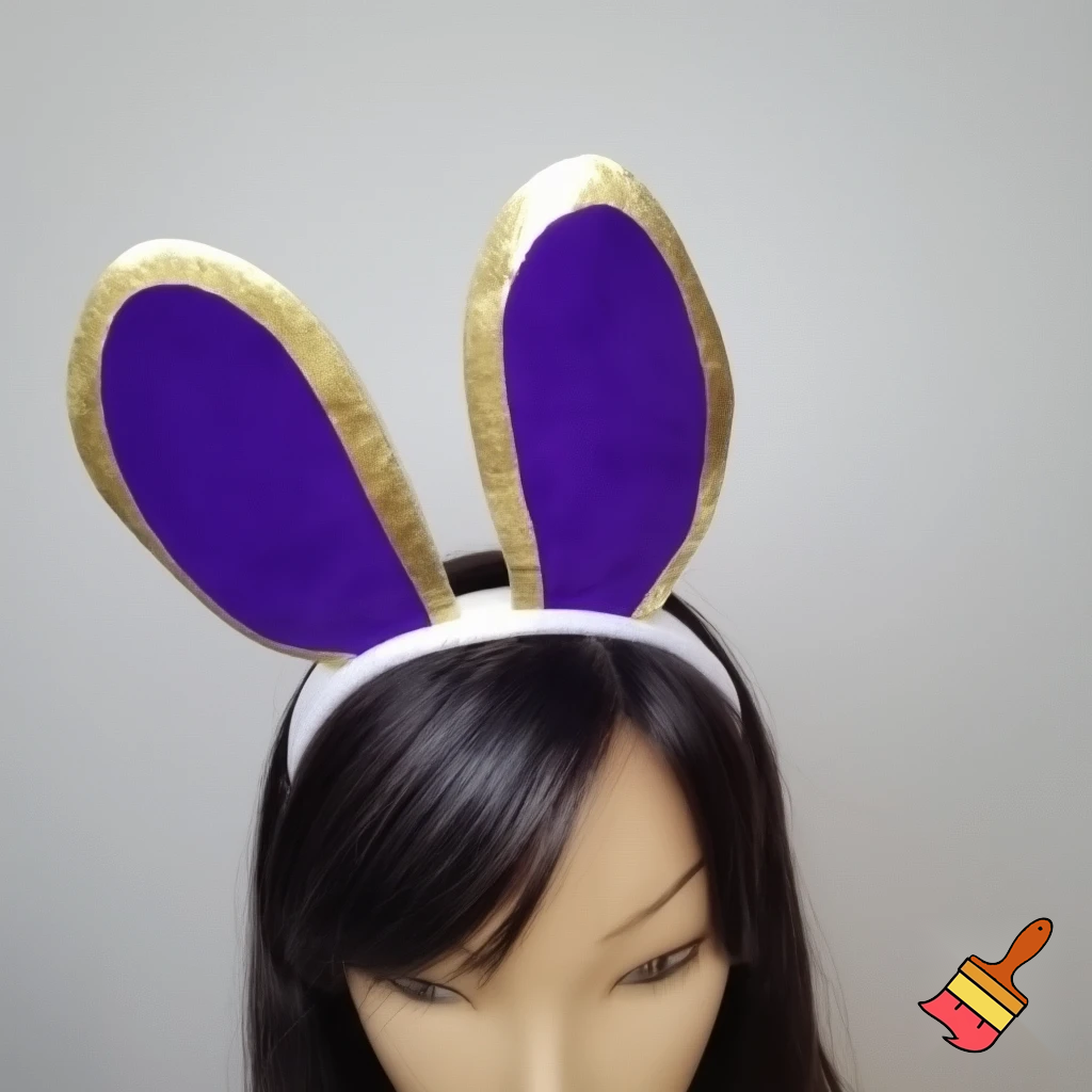 Easter top hat headband Easter bunny headband, purple and white with gold Easter top hat headband and fabric velvet and fabric velvet top head headband