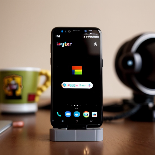 LEGO smartphone standing upright on a desk, battery icon at 100%, subtle visual tension, neutral indoor environment, cinematic LEGO style, shallow depth of field, realistic lighting, vertical 9:16
