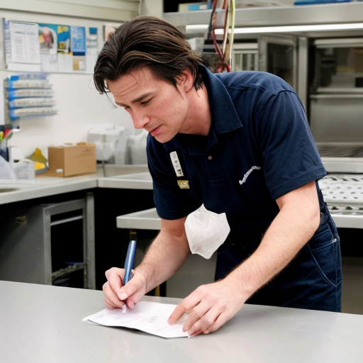 a famous person doing a normal job.